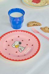 Beilagenteller/ Snoopy Rosa