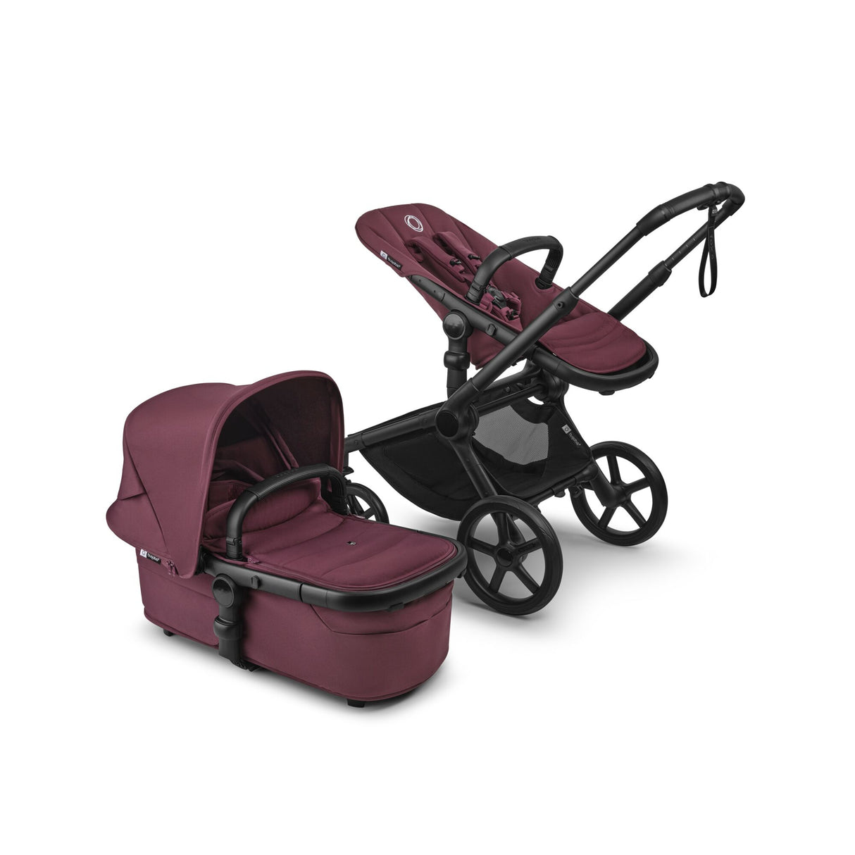 Bugaboo Fox 5 Renew Komplett Black/Dark Cherry-Dark Cherry