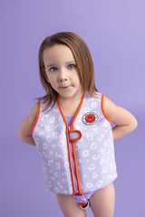 Schwimmweste/ Lila Leopard 3-6 Jahre