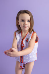 Schwimmweste/ Lila Leopard 3-6 Jahre