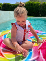 Schwimmweste/ Lila Leopard 3-6 Jahre