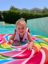 Schwimmweste/ Lila Leopard 3-6 Jahre