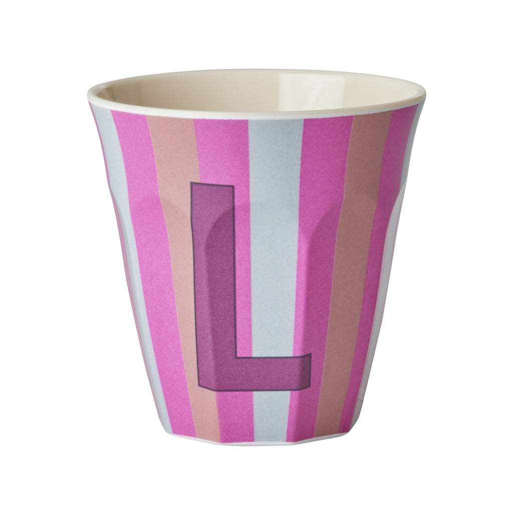Buchstabenbecher L Melaminbecher mit Buchstaben-Print 250 ml Rice Becher individuell komburierbar