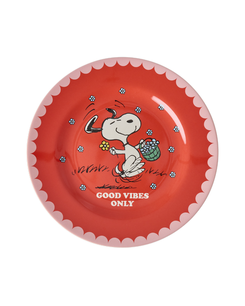 Beilagenteller/ Snoopy Rot