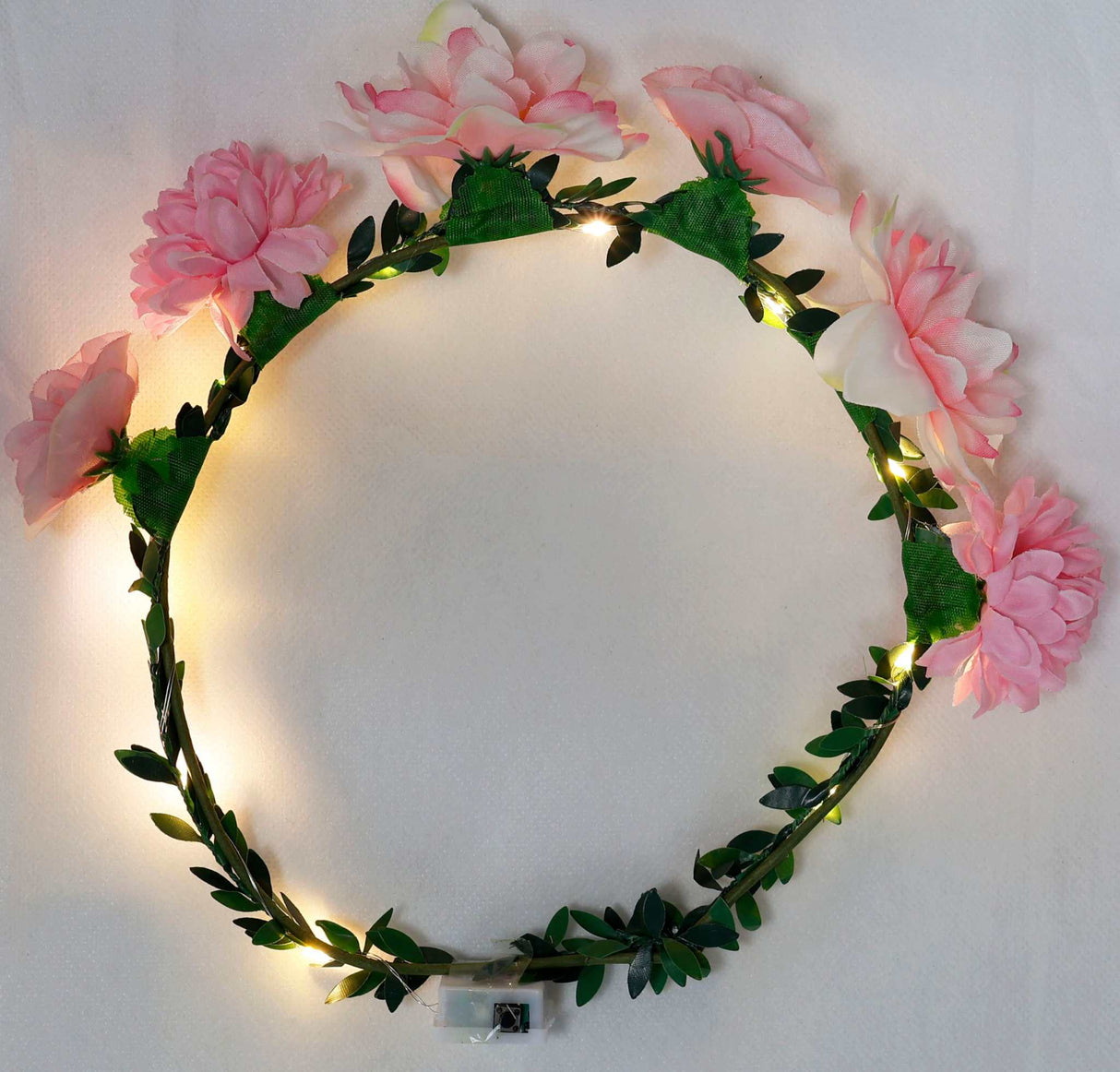 Blüten- Haarkranz mit Licht (1Stück)