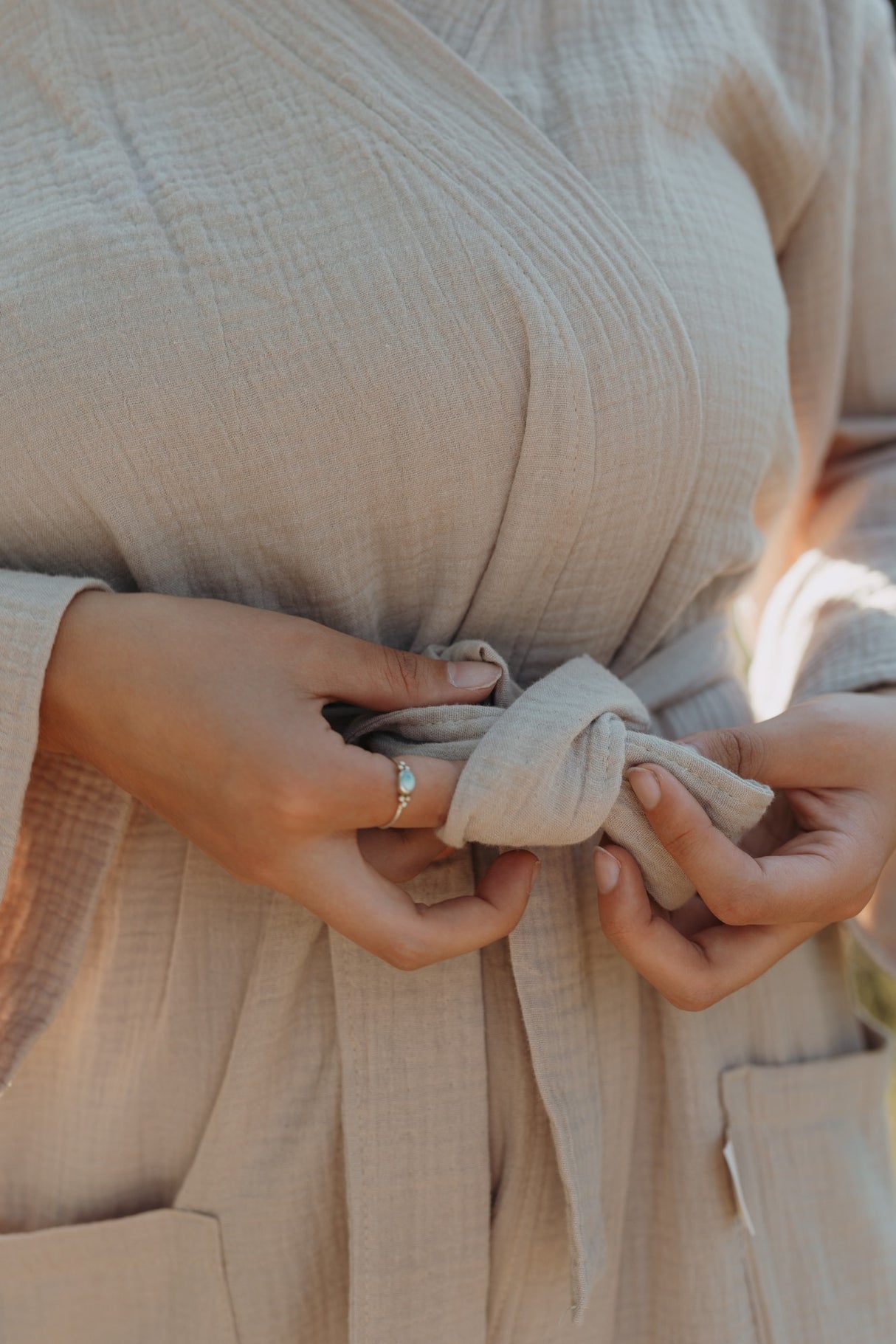 Moms-Kimono/ natur