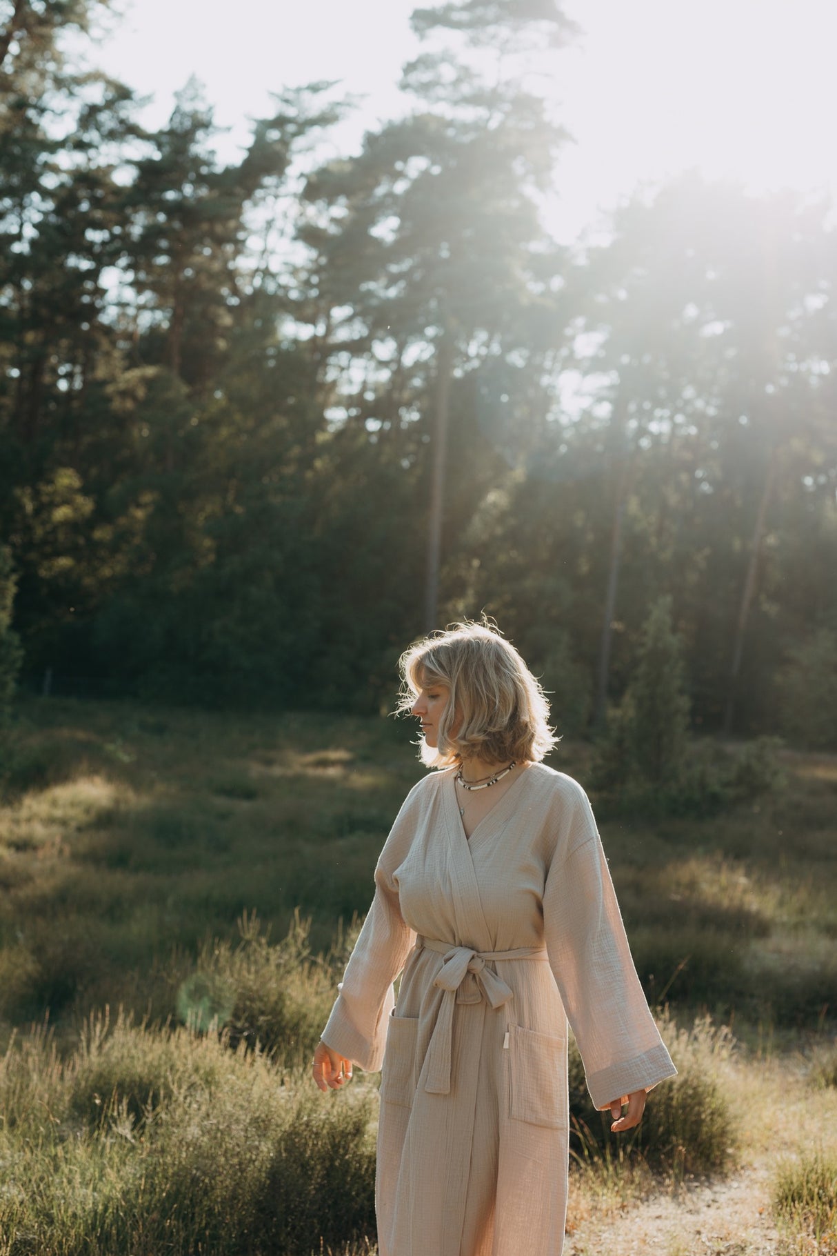 Moms-Kimono/ natur