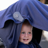 Swaddleclips aus Leder/ Navy Blue