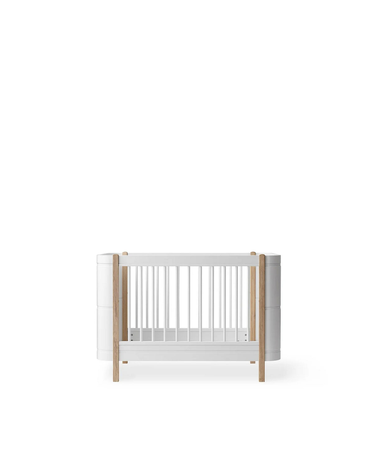 Wood Mini+ Babybett (68x122cm) weiß/ eiche