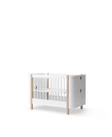 Wood Mini+ Babybett (68x122cm) weiß/ eiche