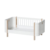 Wood Mini+ Babybett inkl. Umbauset Juniorbett (68x122/162) weiß/eiche