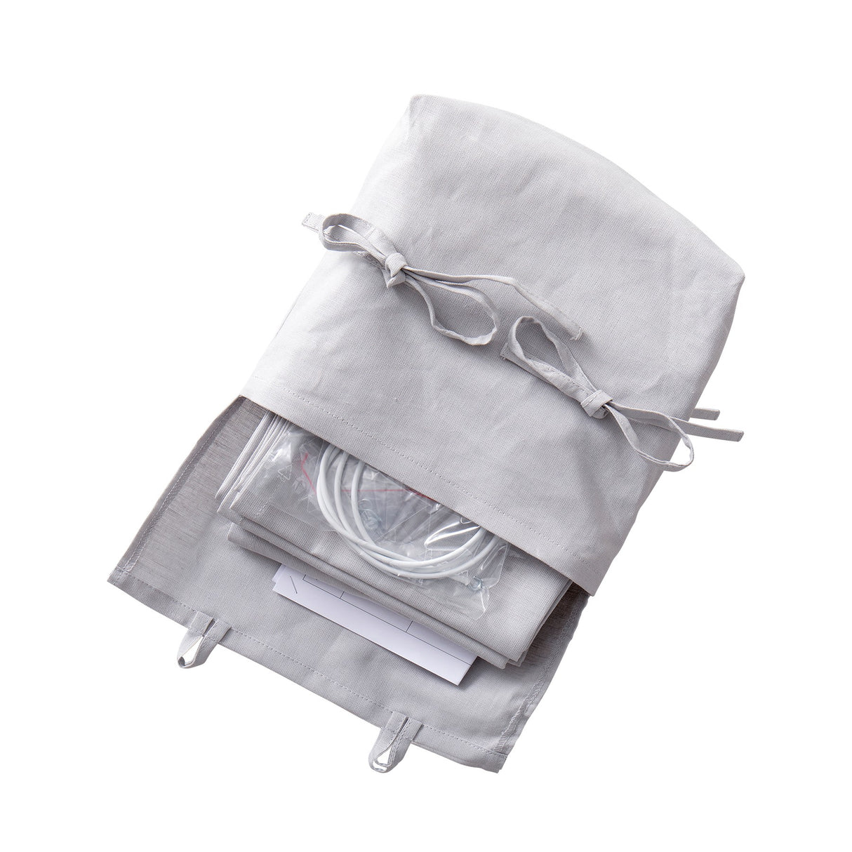 Wood Vorhang für Etagenbett & halbhohes Hochbett (128cm)- grau