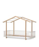 Wood Hausbett 90x200 cm weiß/Eiche