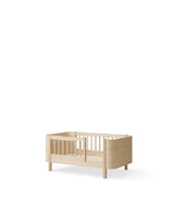 Wood Mini+ Babybett inkl. Umbauset Juniorbett (68x122/162)/ eiche