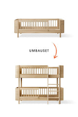 Wood Umbau-Set vom Mini+ Juniorbett zum halbhohen Etagenbett/ Eiche