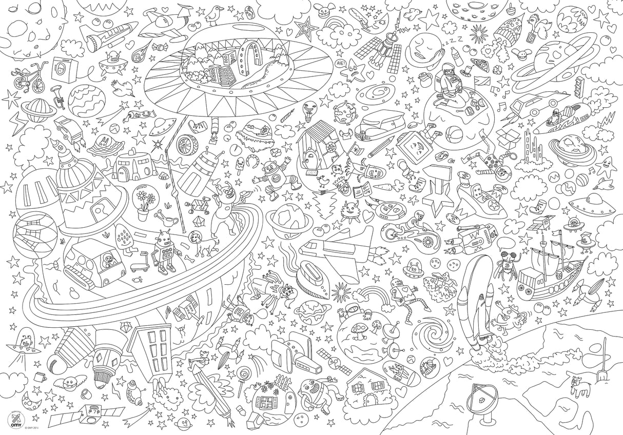 Giant Coloring Poster- Cosmos