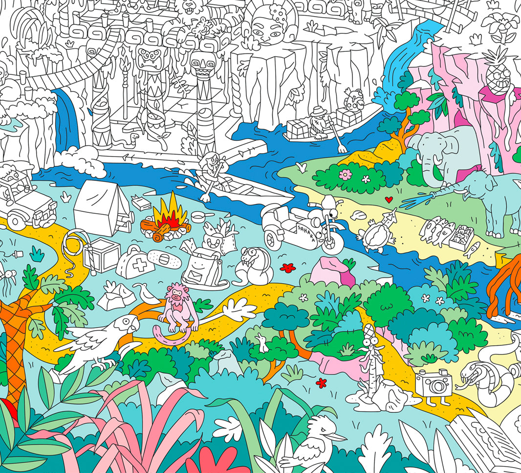 Giant Coloring Poster- Jungle