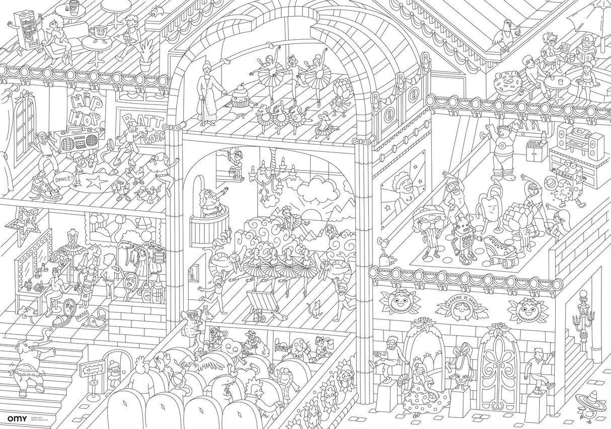 Giant Coloring Poster- Dance
