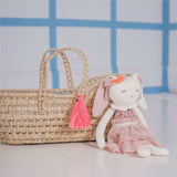 Puppenkorb/ Tassel pink