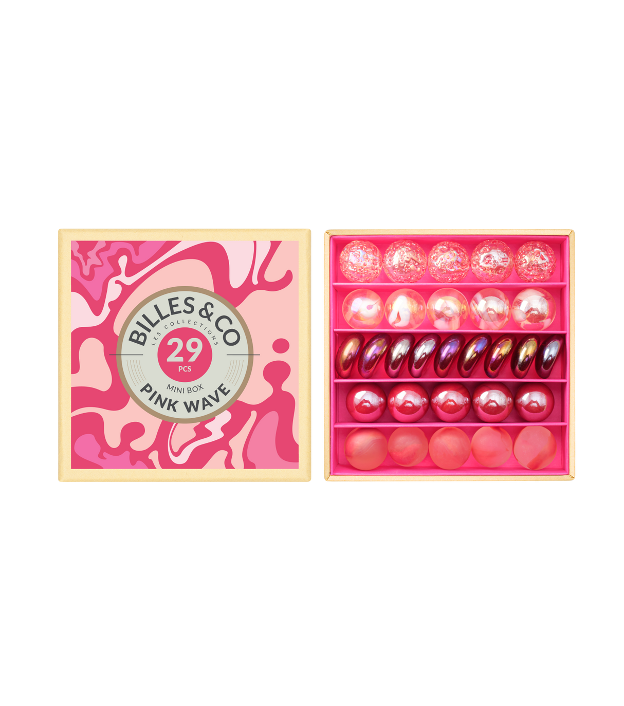 Kleine Murmelbox Pink Wave