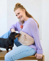 Leckerli Tasche Emma/ Teddy-Fleece beige