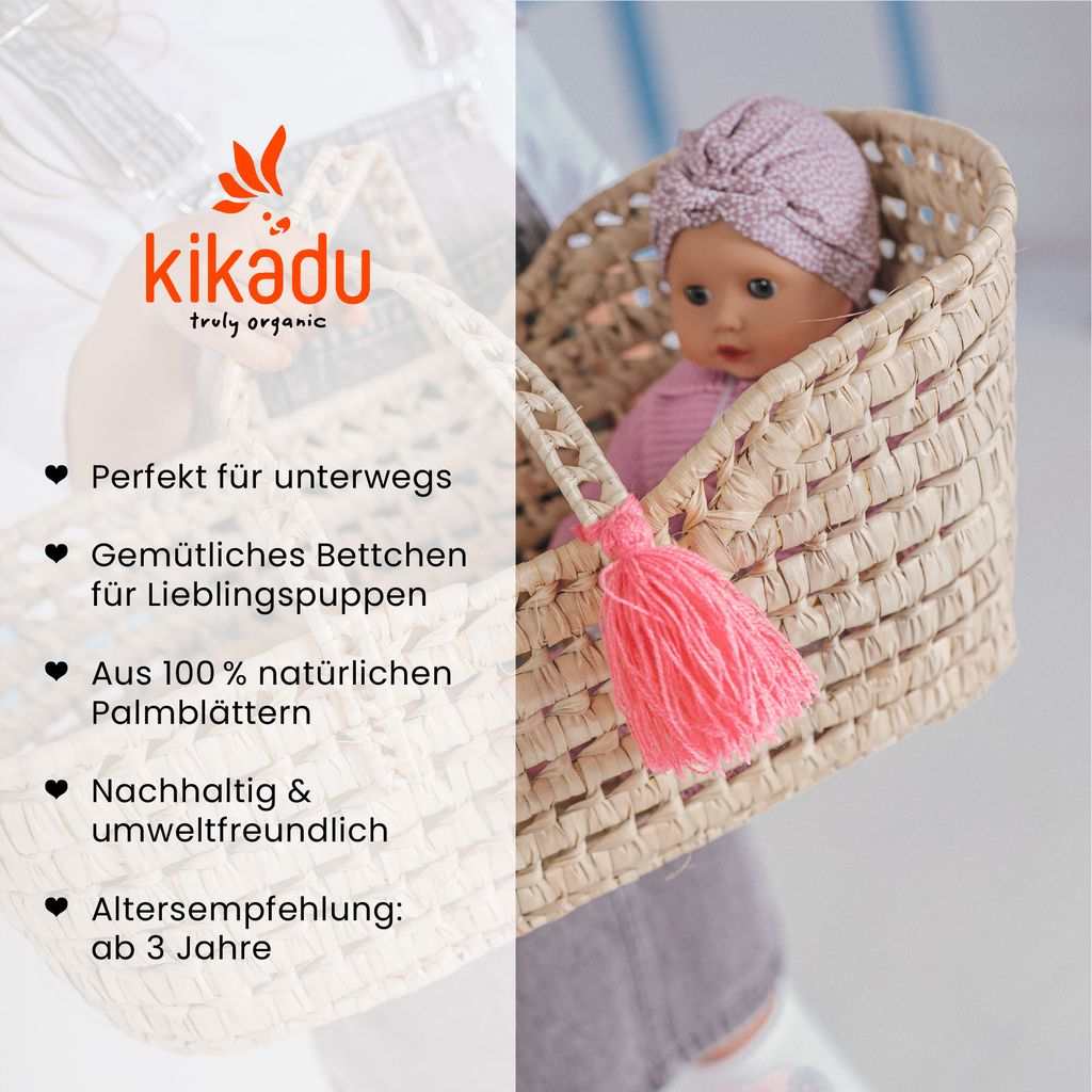 Puppenkorb/ Tassel pink