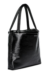 Wendbare Lack Mom-Bag, Teddy dark grey