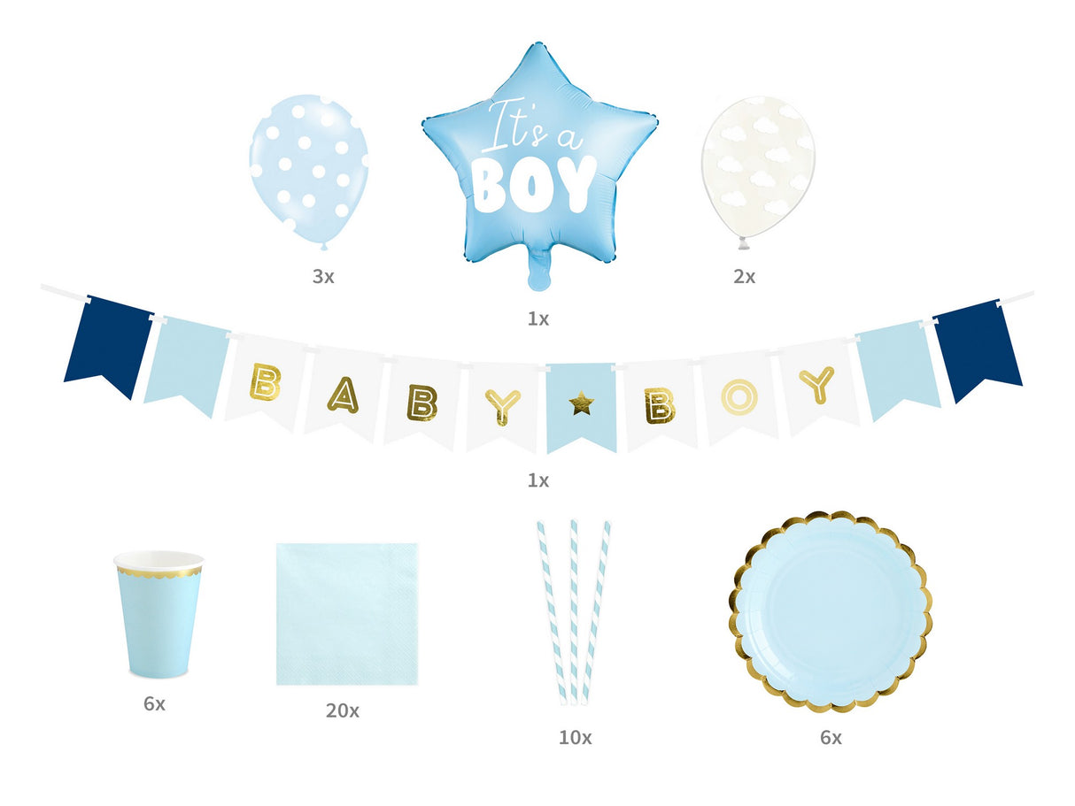 Babyparty Dekorations-Set - It's a boy