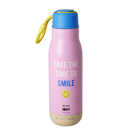 Thermosflasche - Rosa - Smiley - korbmayer. ganz besonders. für kinder.