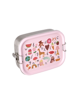 Lunchbox/ ABC Print pink 800 ml