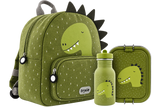 Schulset  - Rucksack, Trinkflasche 350ml & Brotdose groß Mr. Dino