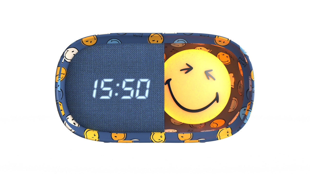 Dreamy Clock Smiley - Wecker und Nachtlicht  Blau