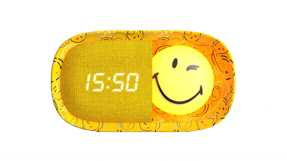 Dreamy Clock Smiley - Wecker und Nachtlicht Gelb