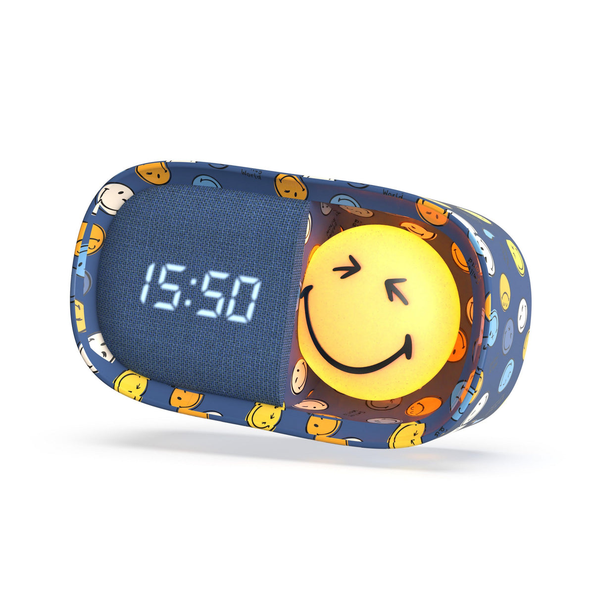Dreamy Clock Smiley - Wecker und Nachtlicht  Blau