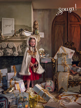 Kinderkostüm weiße Winterprinzessin Cape Eirwen 8-10Jahre