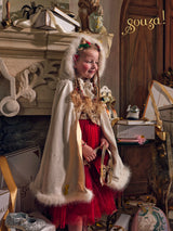 Kinderkostüm weiße Winterprinzessin Cape Eirwen 8-10Jahre