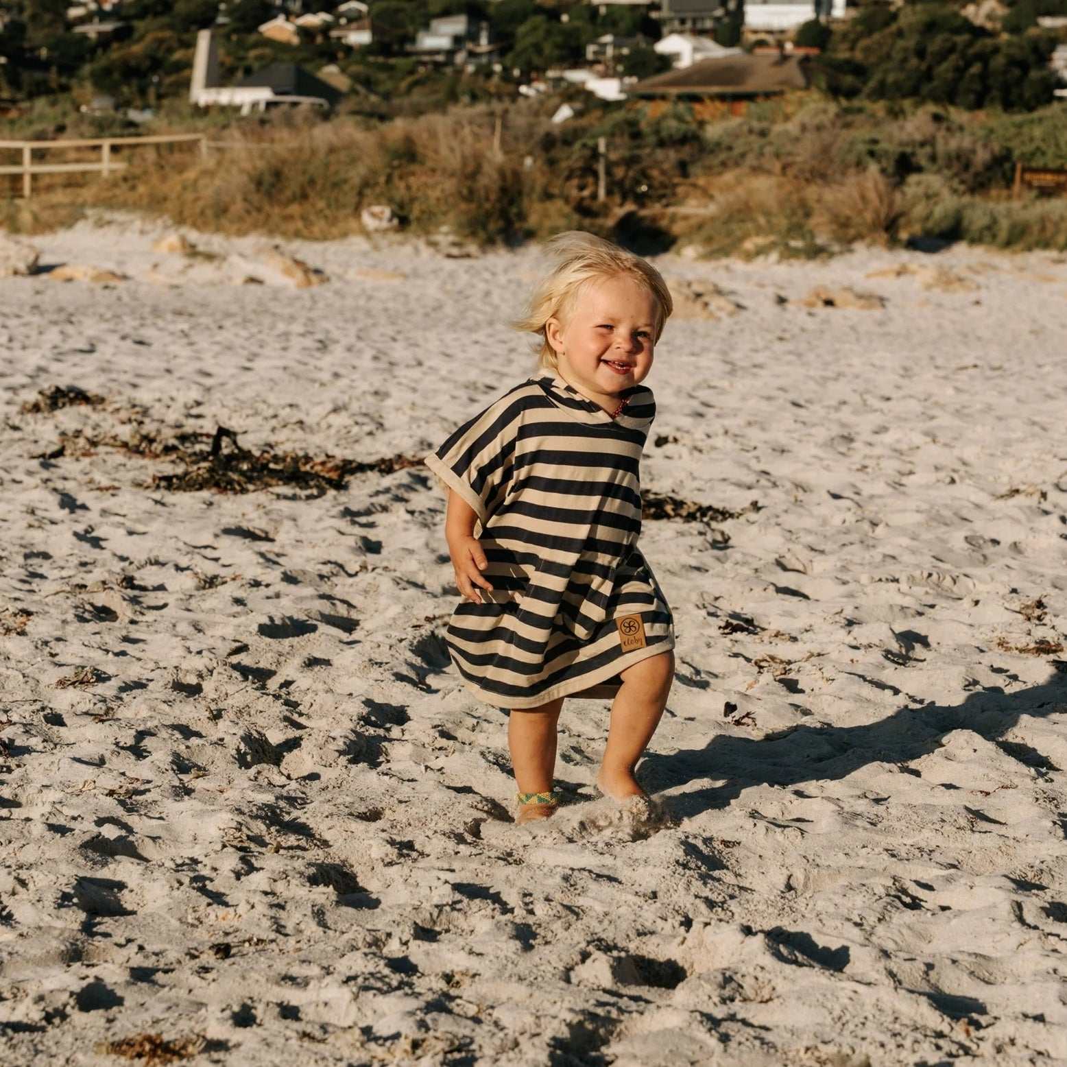 UV- Poncho Navy/ Sandy Stripe 1-3 Jahre