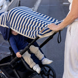 UV- Sonnenschutzdecke / Navy Sandy Stripe