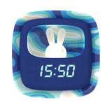 Wecker mit Nachtlicht - Wellen Blau