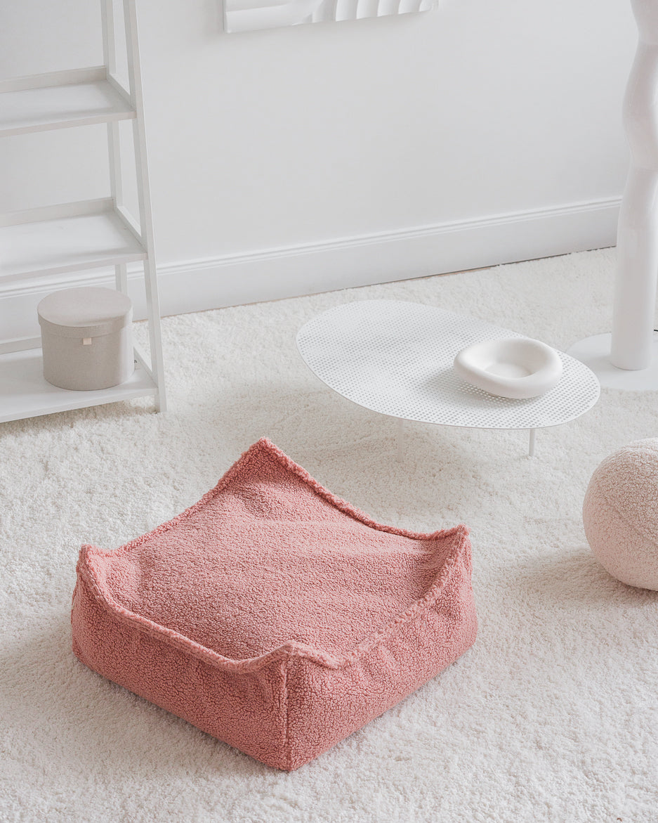 Square Ottoman/ Guava Pink