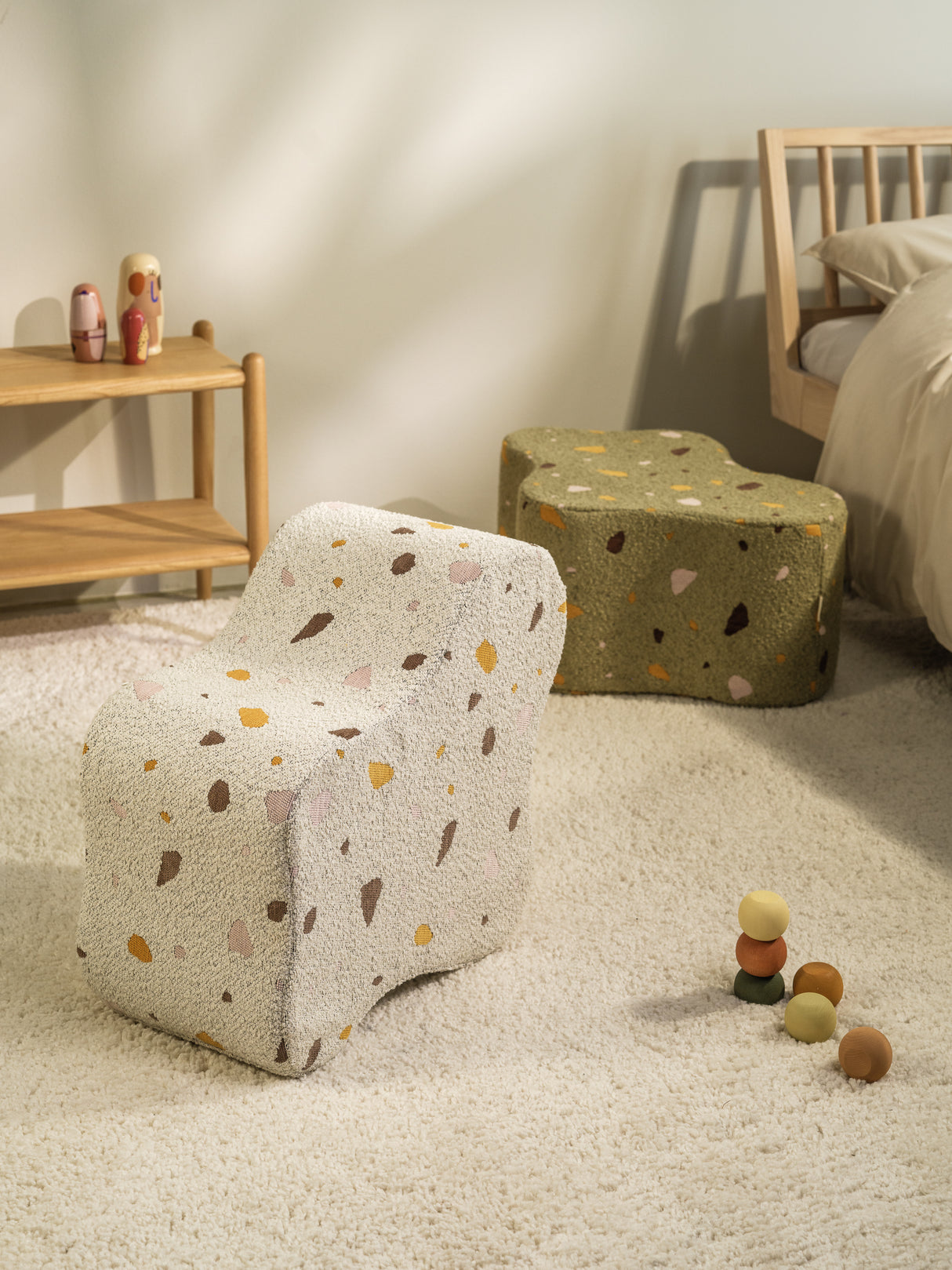 Cloud Pouffe/ Terrazzo Marble