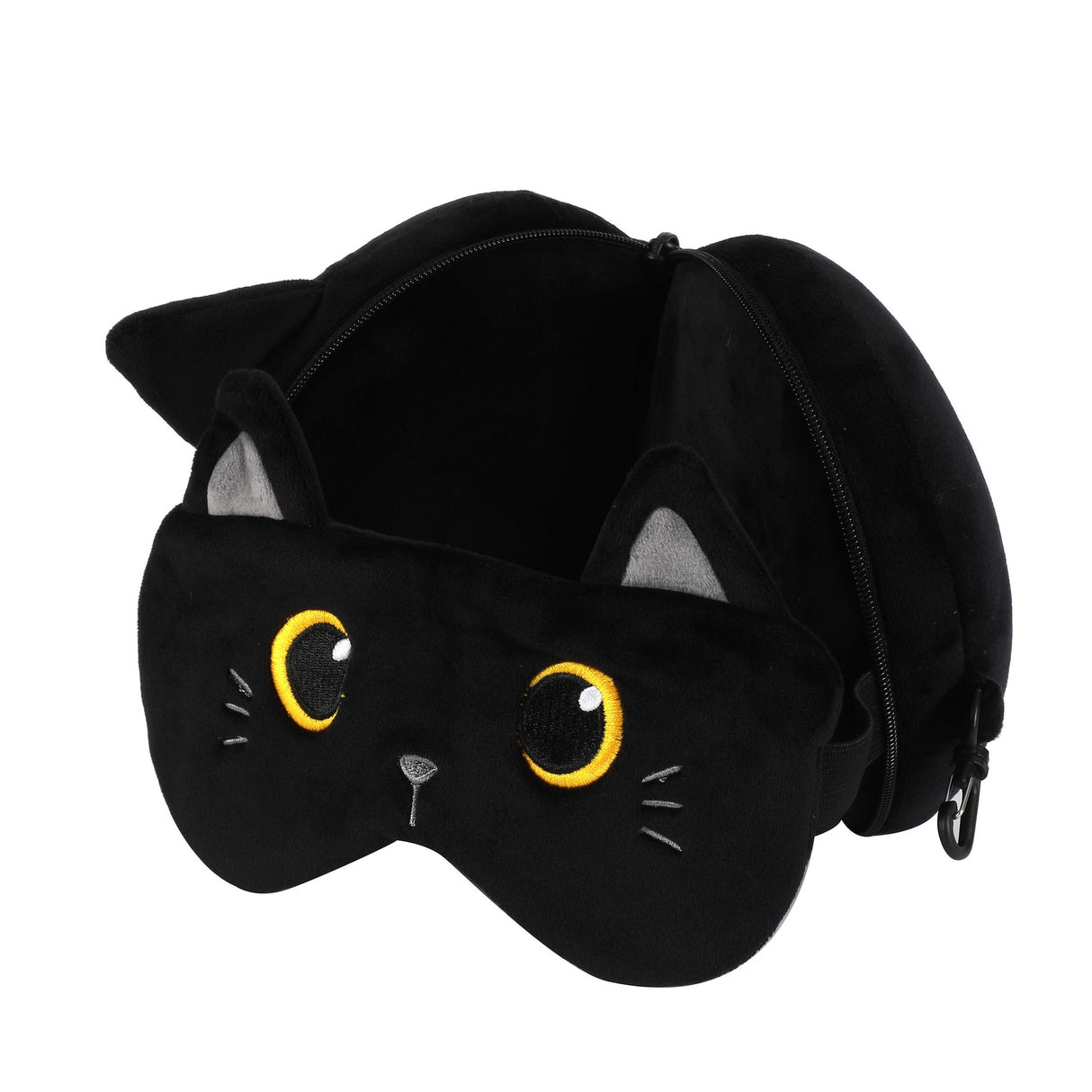 Kissen mit Nachtmaske BLACK CAT