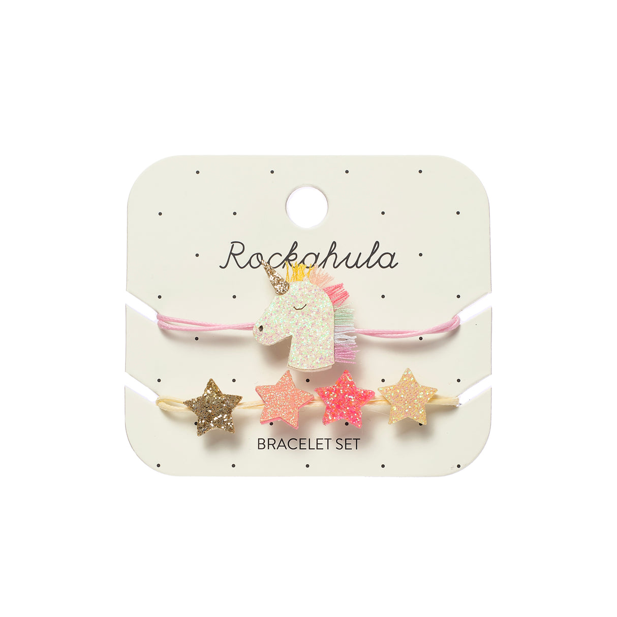 Regenbogen-Einhorn Armbandset