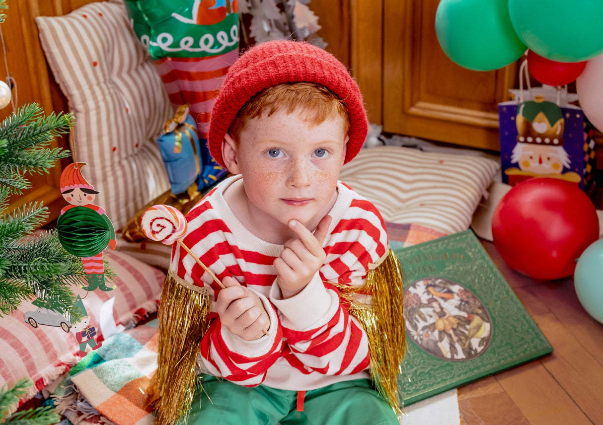 Papierkugeln mit Weihnachtsmotiven - korbmayer. ganz besonders. für kinder.