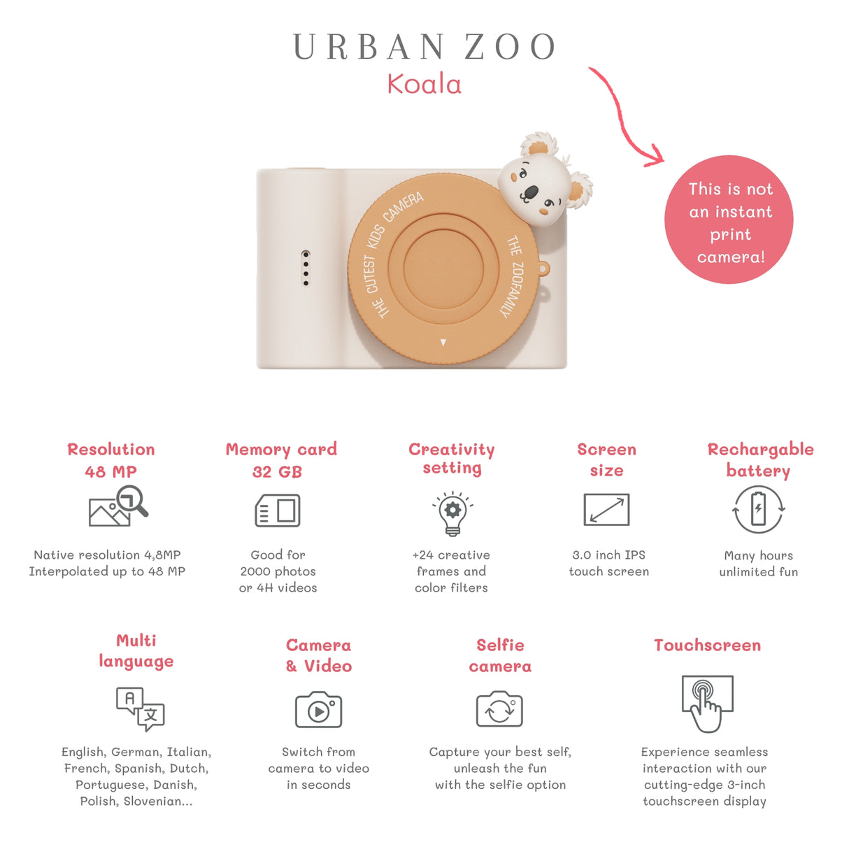 Kinderkamera Urban Zoo/ Koala
