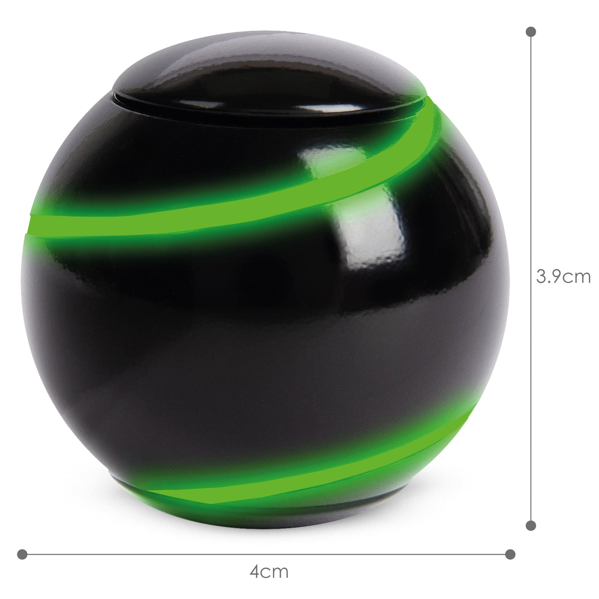 Fidget Spinner Ball - Black & Green *glow in the dark