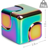 Fidget Spinner Cube - Multicoloured Metallic