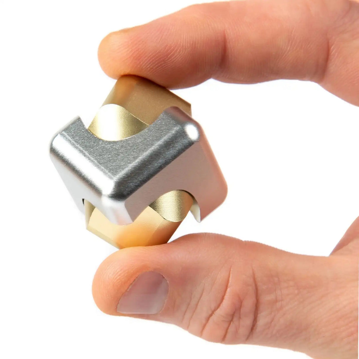 Fidget Spinner Cube - Silver & Gold