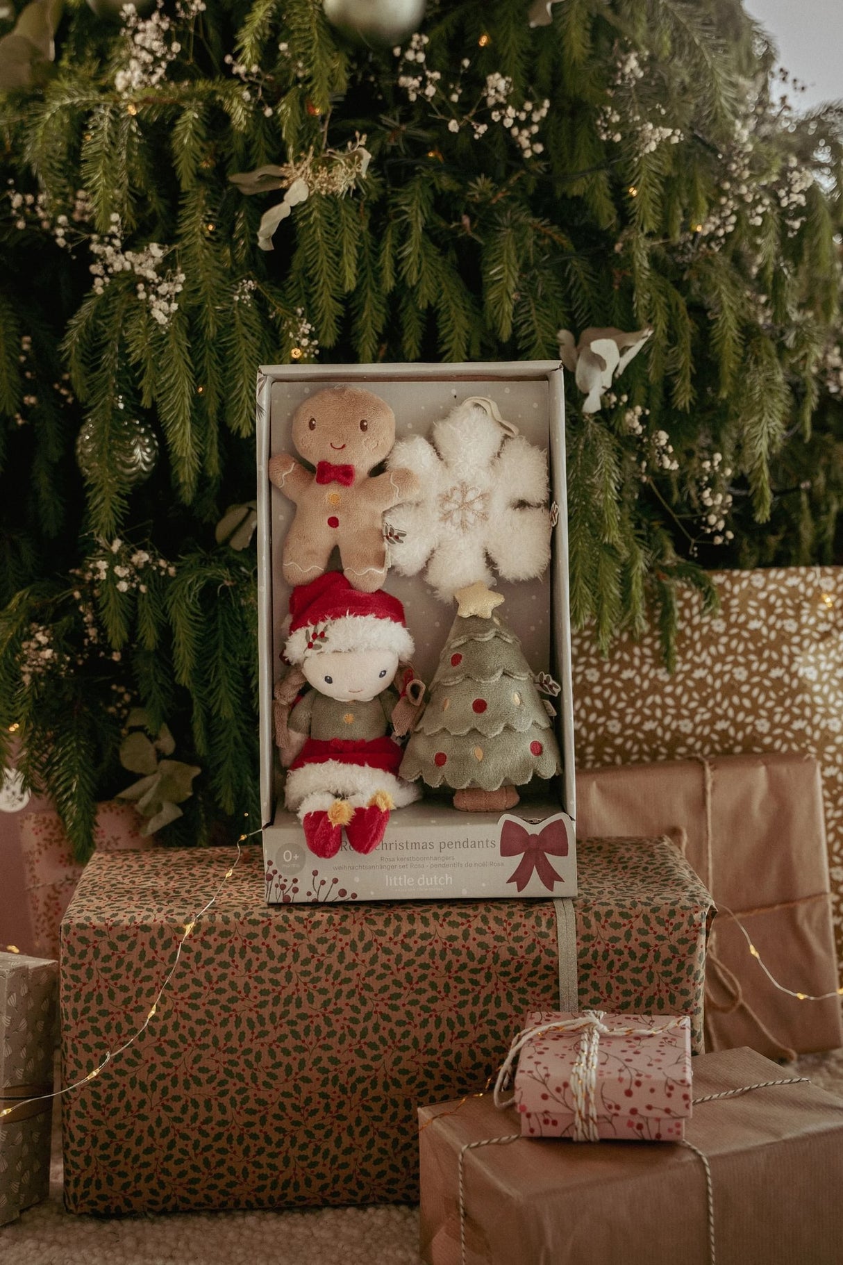 Weihnachtsanhänger Set Rosa