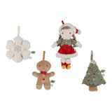Weihnachtsanhänger Set Rosa